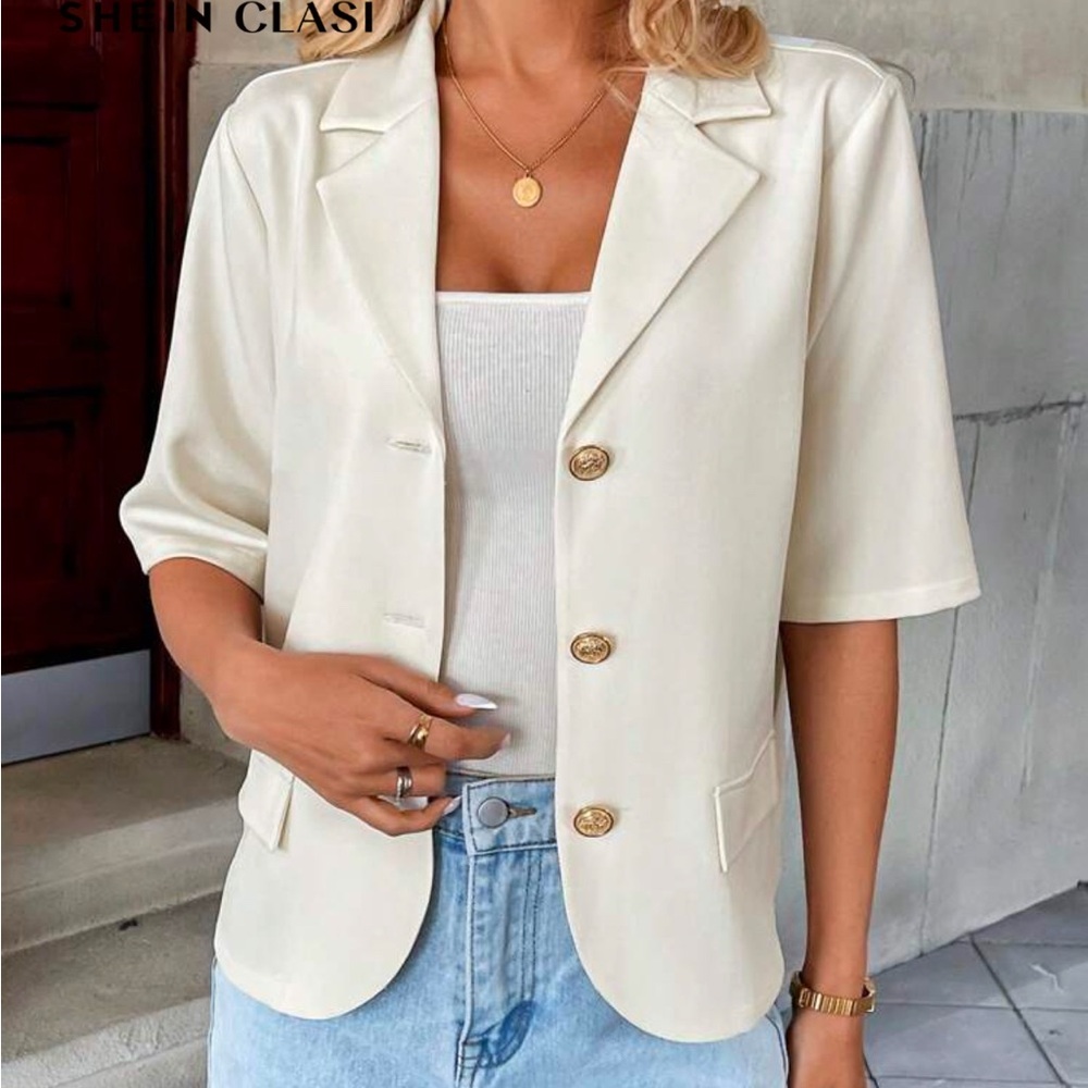 NWT Elegant Cream Blazer M
